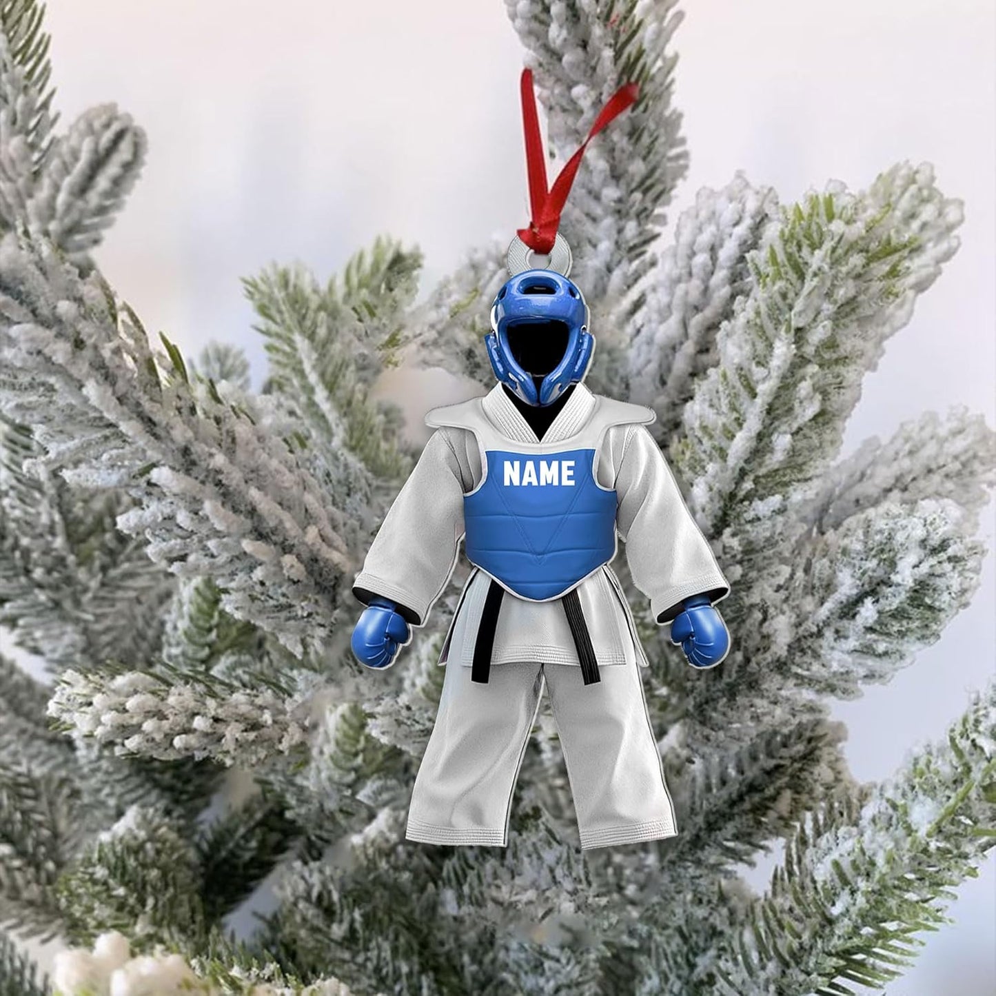 Custom Karate Christmas Ornament – Taekwondo & Jiu Jitsu Gift Krt17