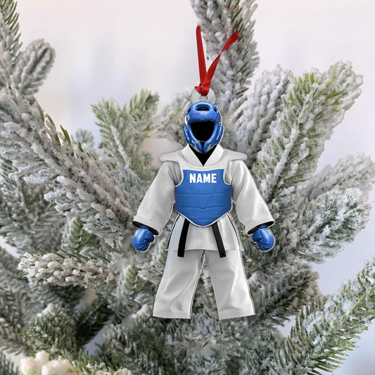 Custom Karate Christmas Ornament – Taekwondo & Jiu Jitsu Gift Krt17