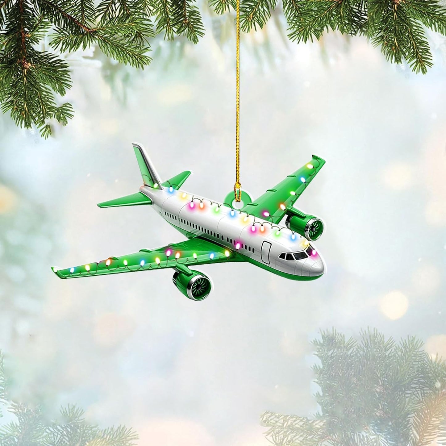 Personalized Airplane Pilot Christmas Ornament Style 6