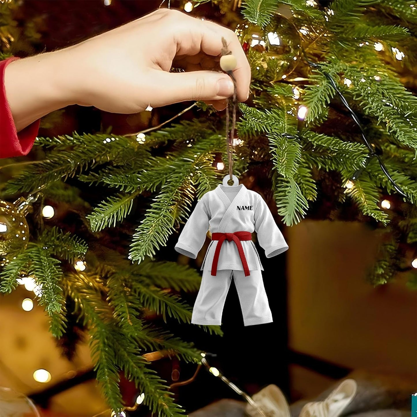 Custom Karate Christmas Ornament – Taekwondo & Jiu Jitsu Gift Krt18