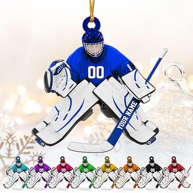 Custom ice Hockey Ornament N39