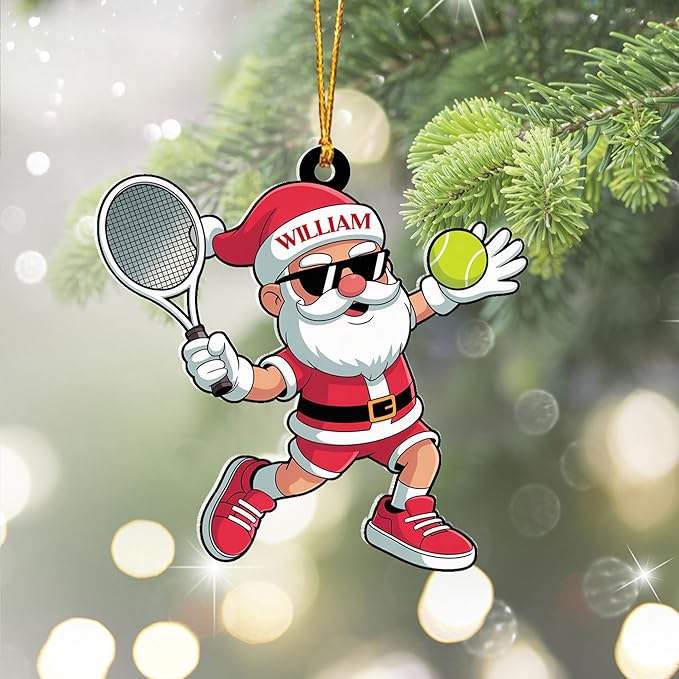 Personalized Tennis Christmas Ornament N05