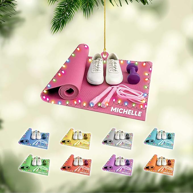 Personalized Pilates Christmas Ornament - Custom Pilates Gift for Women LL7