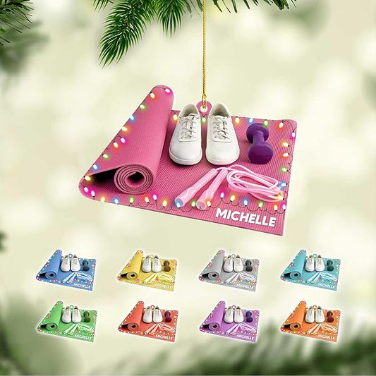 Personalized Pilates Christmas Ornament - Custom Pilates Gift for Women LL7