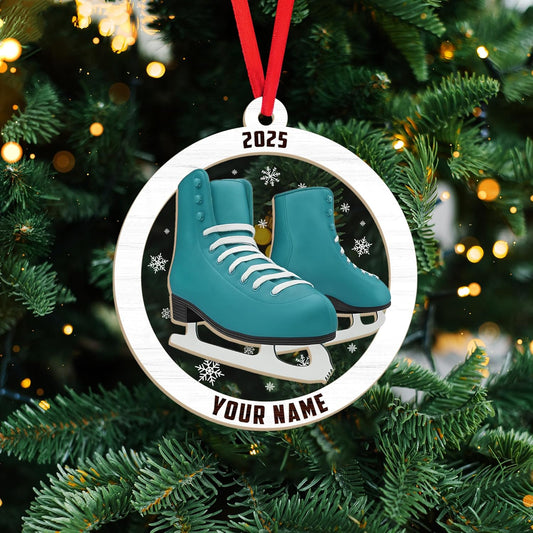 Personalized Ice Skating Christmas Ornament N05