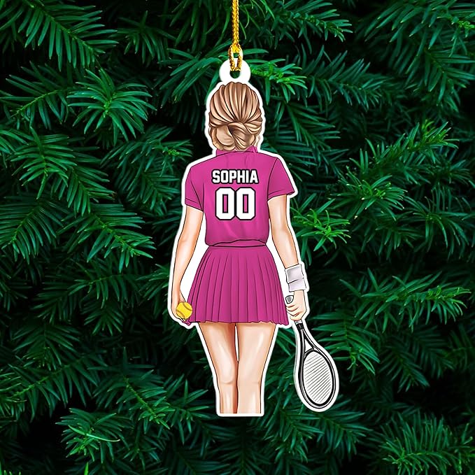 Personalized Tennis Christmas Ornament N17