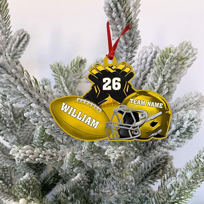 Personalized Rugby Player Christmas Gift for Sports Lovers - Rugby Ornament LL16