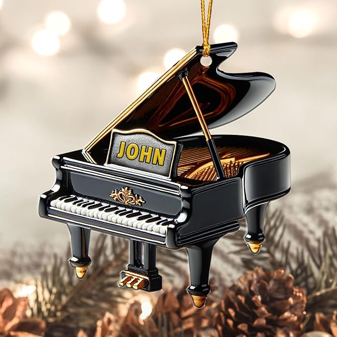 Customized Piano Ornament - Music Instrument Christmas Gift for Piano Lovers LL56