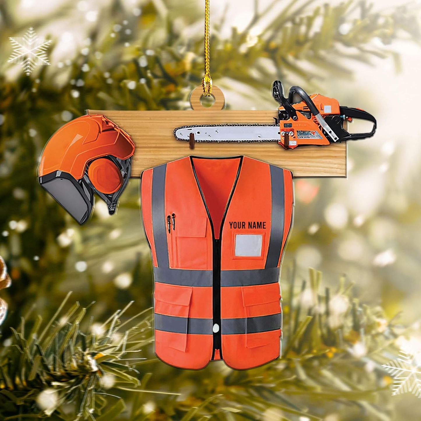 Personalized Arborist Uniform Ornament – Carpenter Christmas Ornament H15