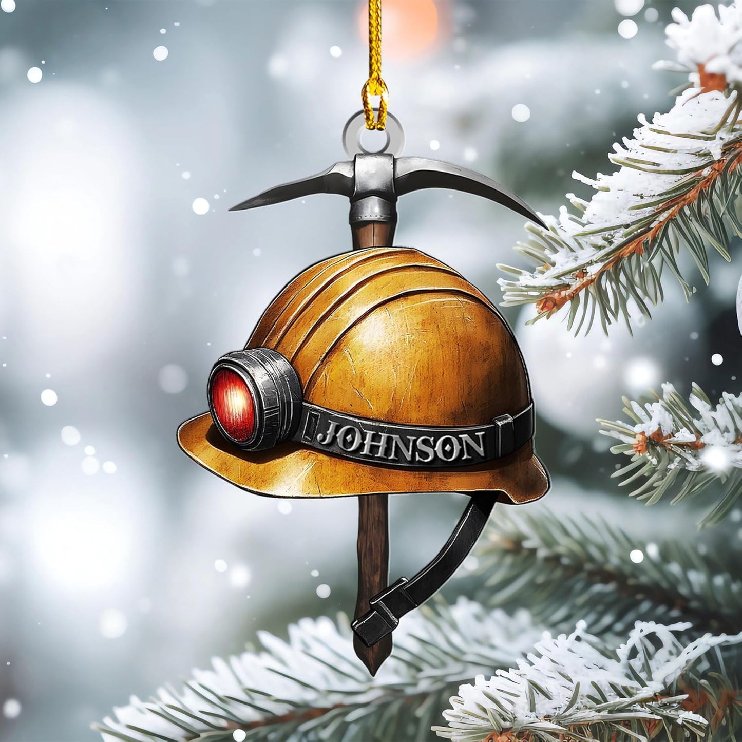 Custom Coal Miner Christmas Ornament – Personalized Name Decor Cmn1