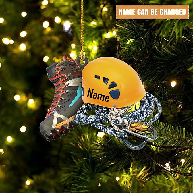 Personalized Rock Climber Christmas Gift for Mountaineers - Climbing Ornament LL31