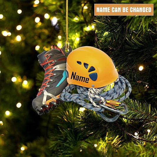 Personalized Rock Climber Christmas Gift for Mountaineers - Climbing Ornament LL31