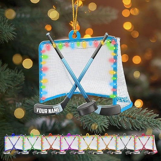 Custom Ice Hockey Christmas Ornament N53