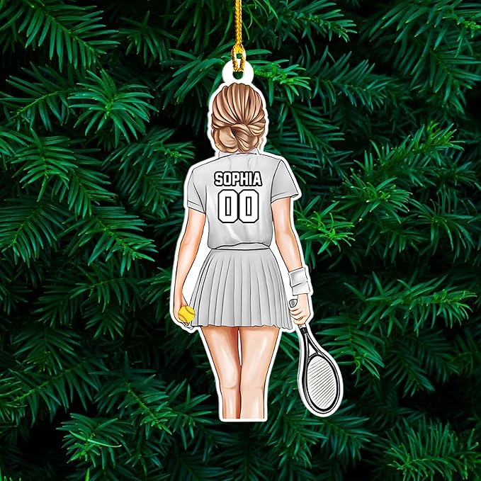 Personalized Tennis Christmas Ornament N17