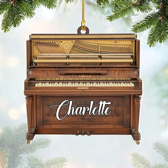 Custom Music Instrument Christmas Gift - Piano Ornament for Piano Lovers LL14