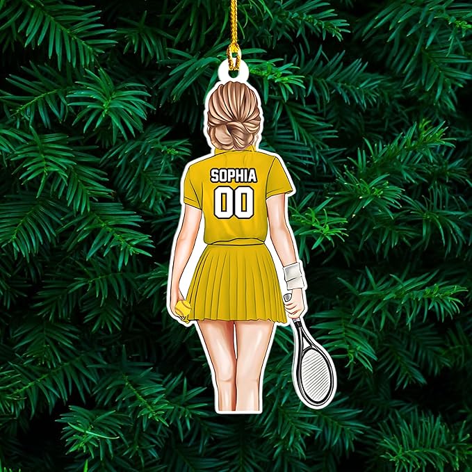 Personalized Tennis Christmas Ornament N17