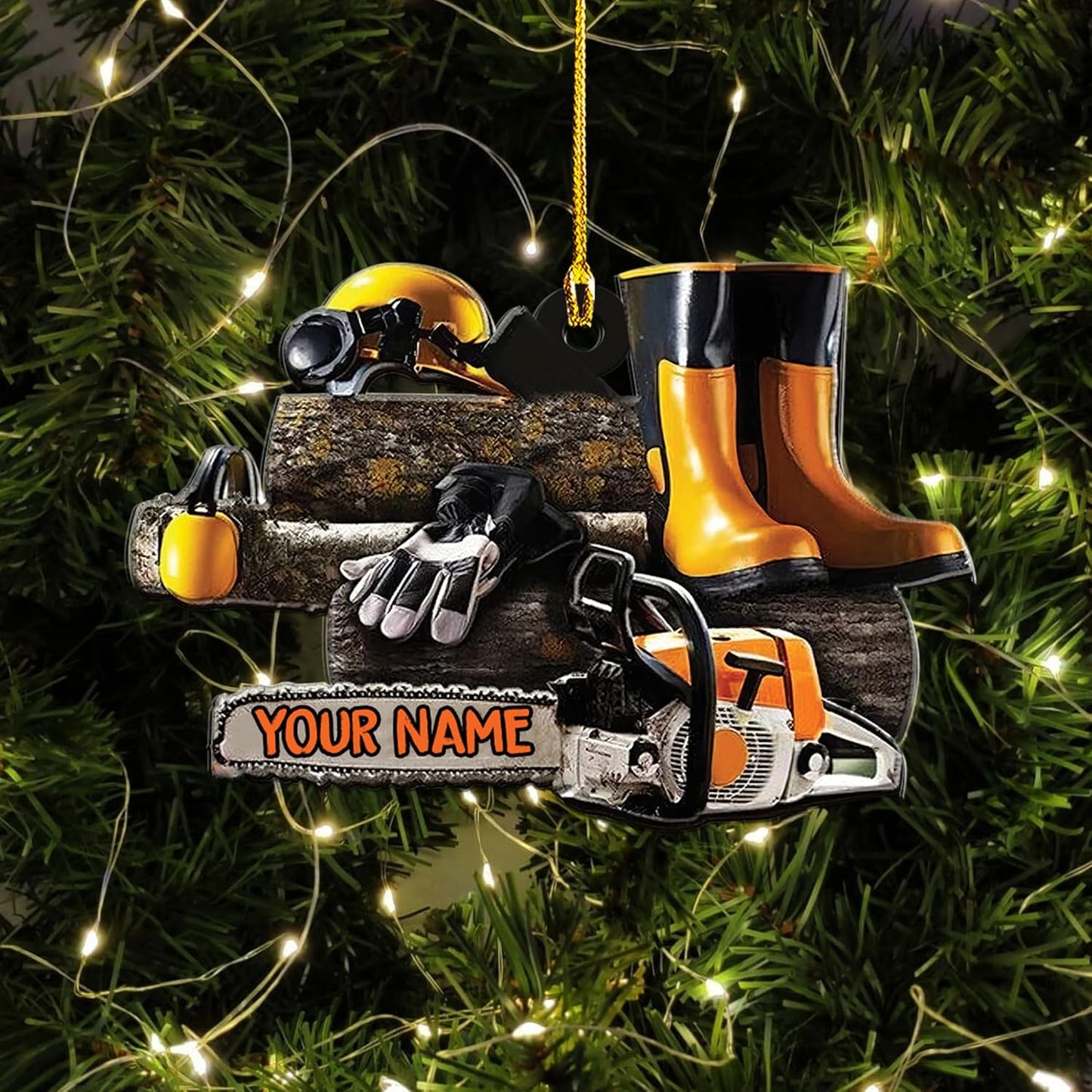 Personalized Carpenter Ornament – Woodworking Lumberjack Gift Ornament Style 899