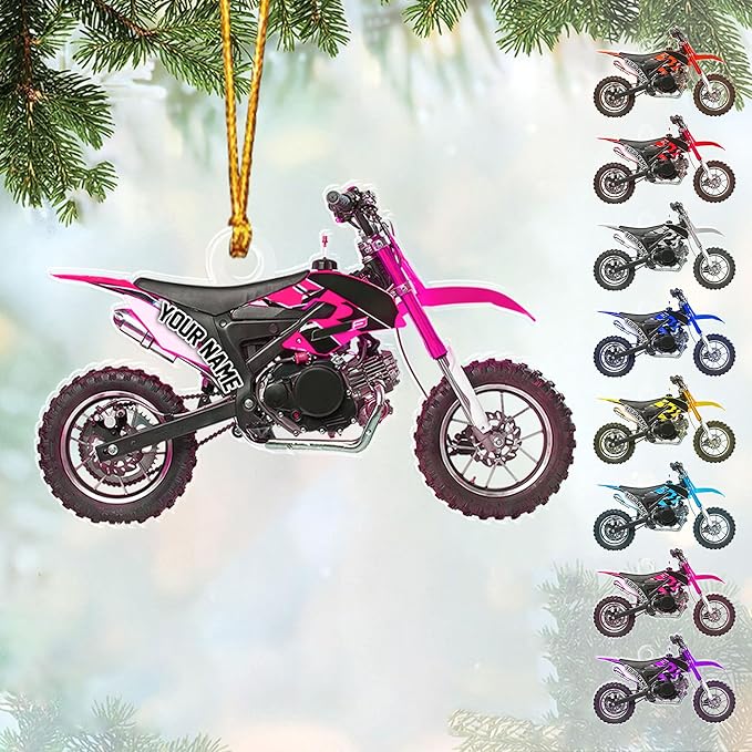 Personalized Dirt Bike Christmas Ornaments 2025 Custom Motocross Ornament Dirt bike Christmas Ornament NO1