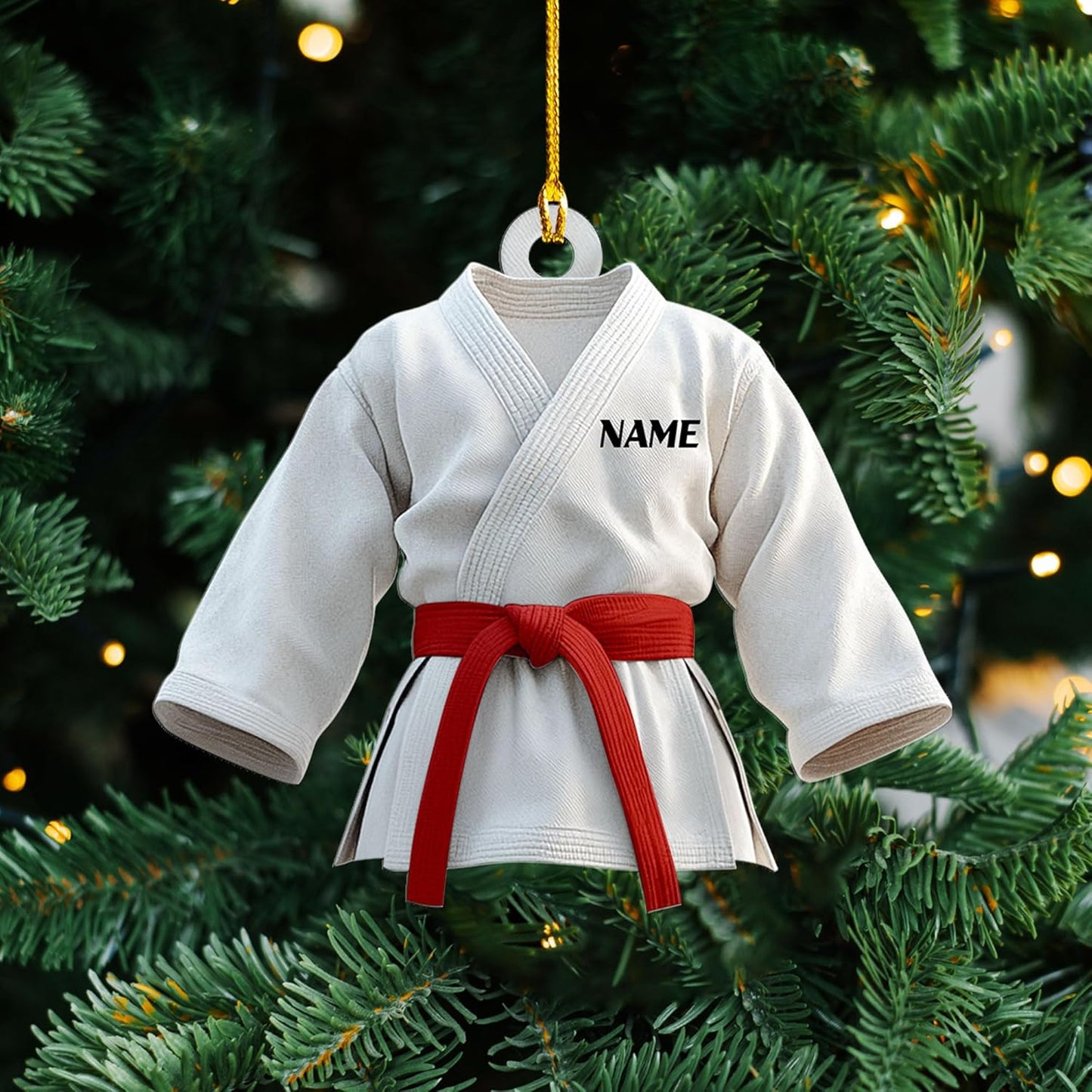 Custom Karate Christmas Ornament – Taekwondo & Jiu Jitsu Gift Krt14