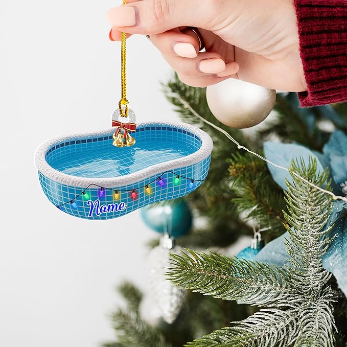Custom Swimming Ornament - Swimmer Christmas Gift for Boys, Girls & Pool Lovers LL22