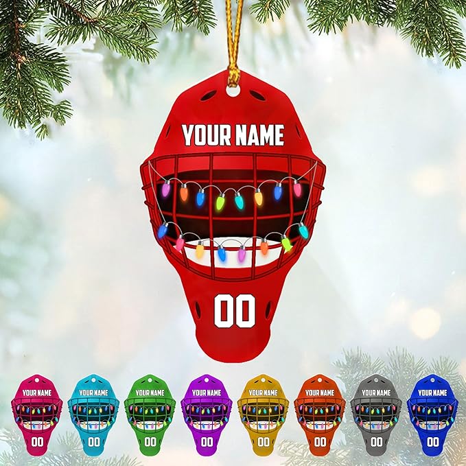 Custom Ice Hockey Christmas Ornament N55