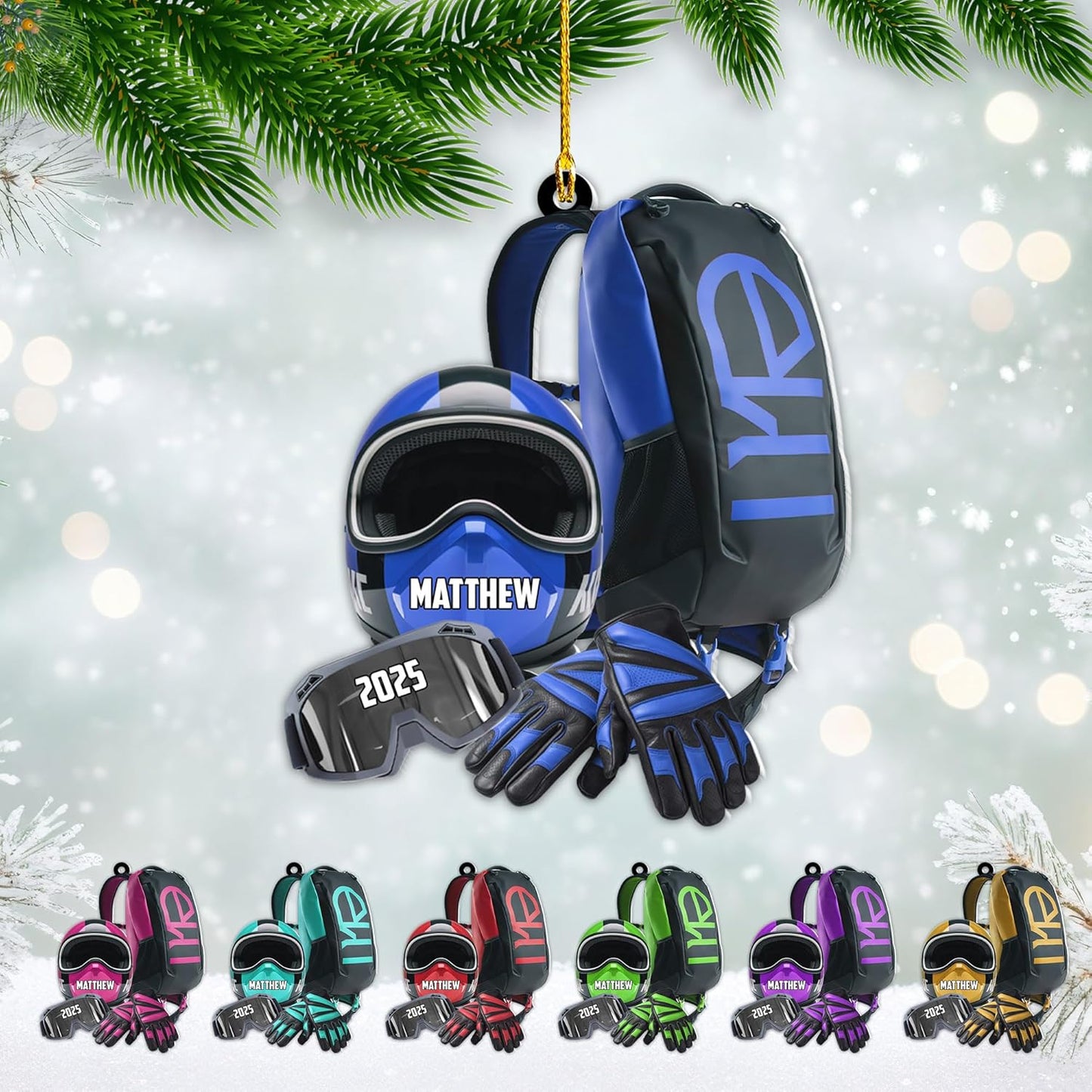 Custom Skydiving Christmas Ornament – Skydiver Xmas Decor O15