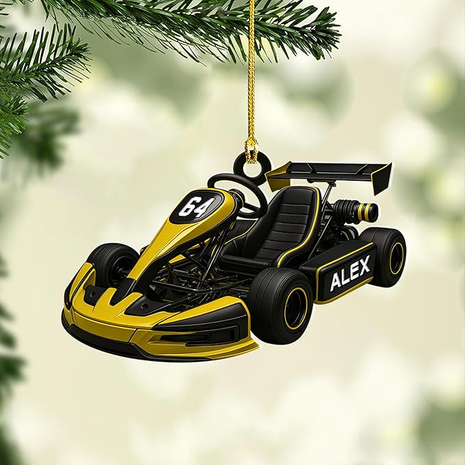 Personalized Go Kart Christmas Ornament N09