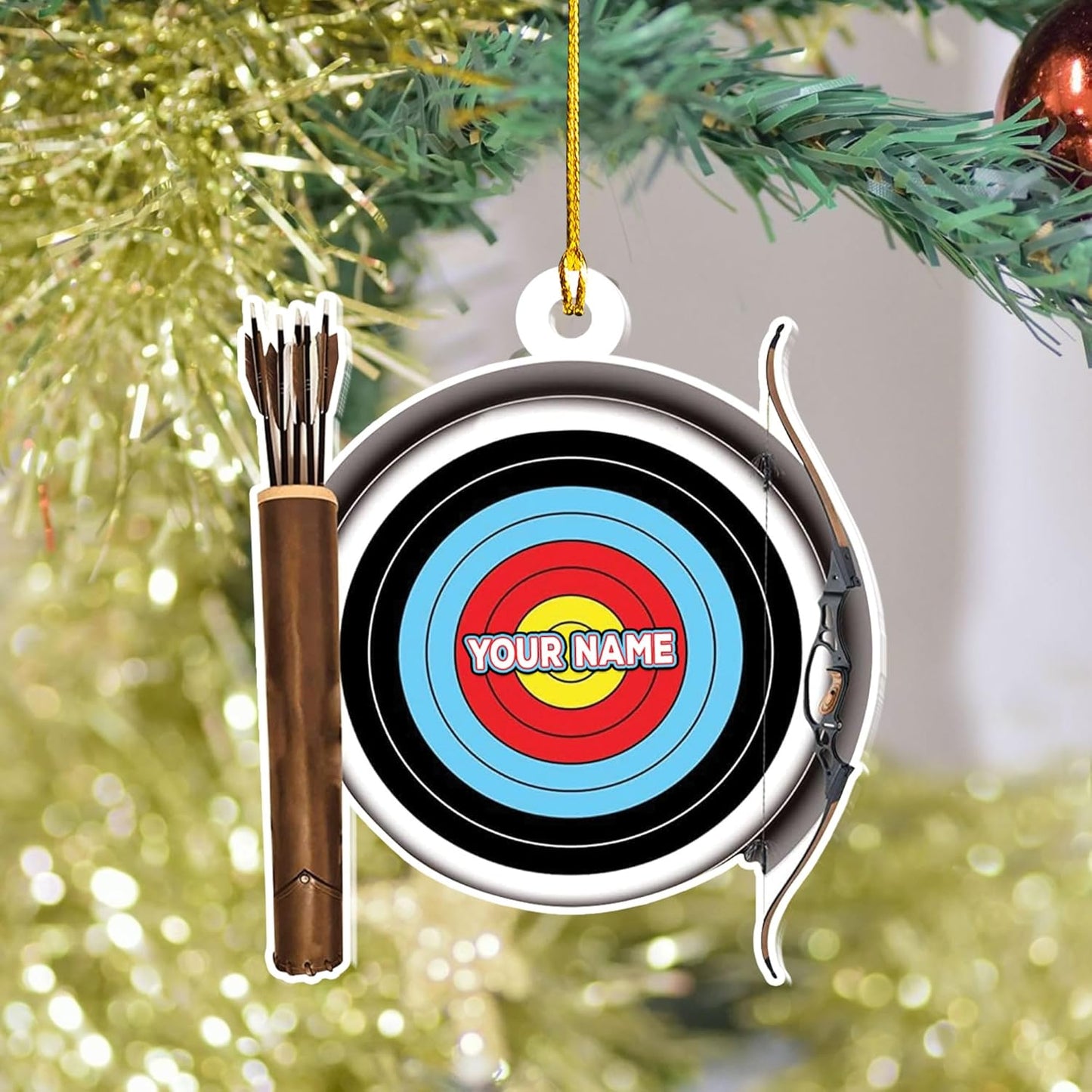 Custom Archery Christmas Ornament – Archery Lover Gift A4
