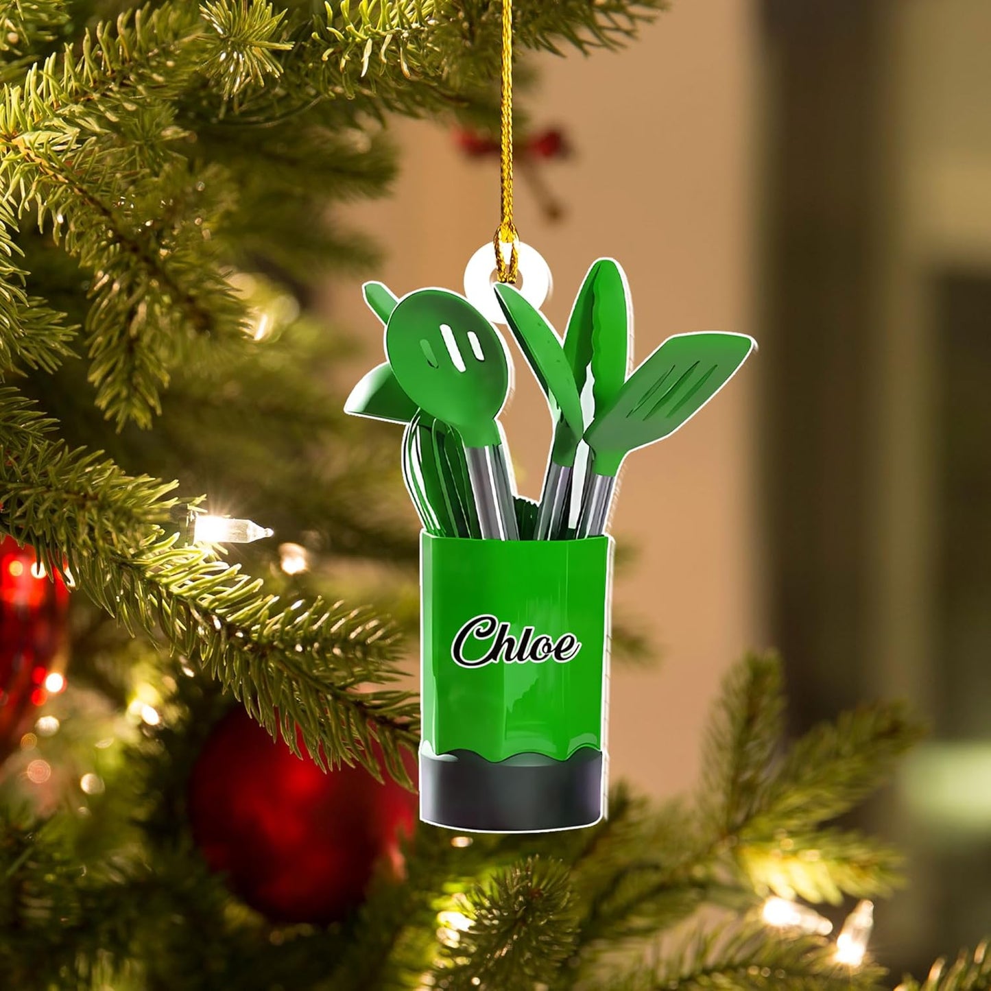 Personalized Chef Hat Ornament, Custom Cooking Baking Ornament for Christmas Tree N24