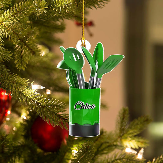 Personalized Chef Hat Ornament, Custom Cooking Baking Ornament for Christmas Tree N24