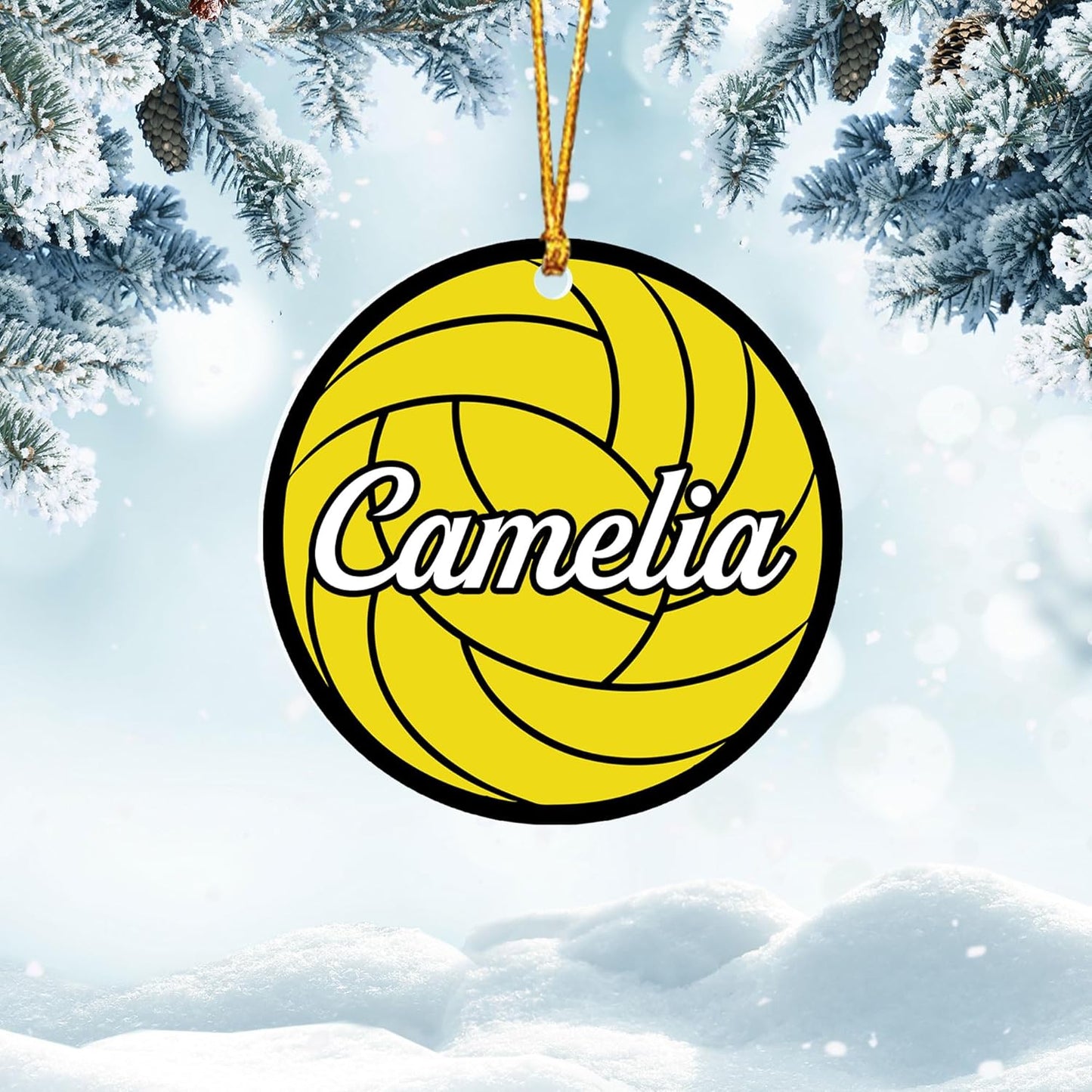 Custom Name Water Polo Christmas Ornament – Personalized Name And Number Water Polo Ornament, Sport Holiday Tree Decoration TW12
