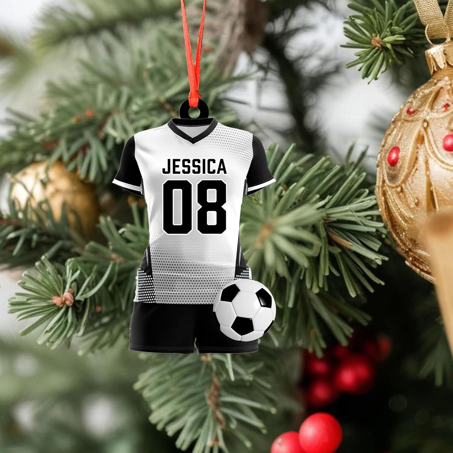 Custom Soccer Christmas Ornament Gift for Soccer Player Christmas Decor C14