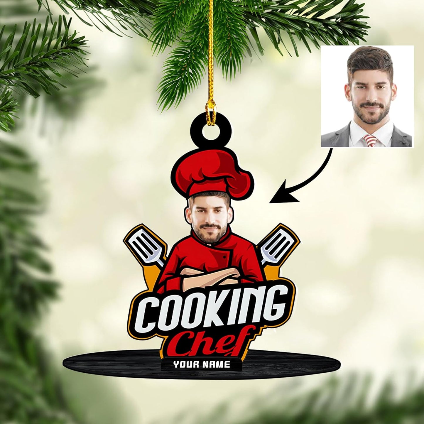 Customized Chef Ornament - Chef Christmas Gift N15