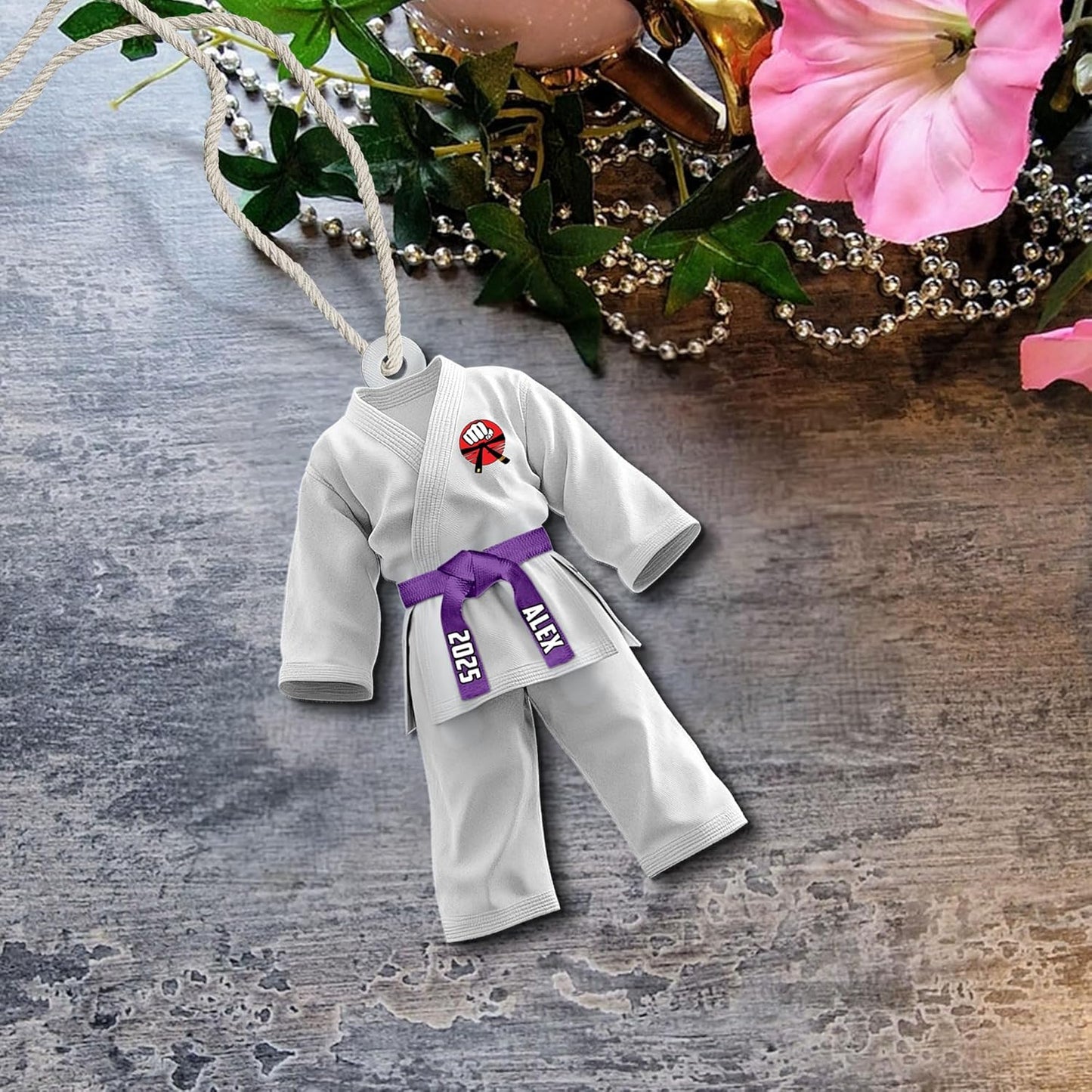 Custom Karate Christmas Ornament – Taekwondo & Jiu Jitsu Gift Krt20