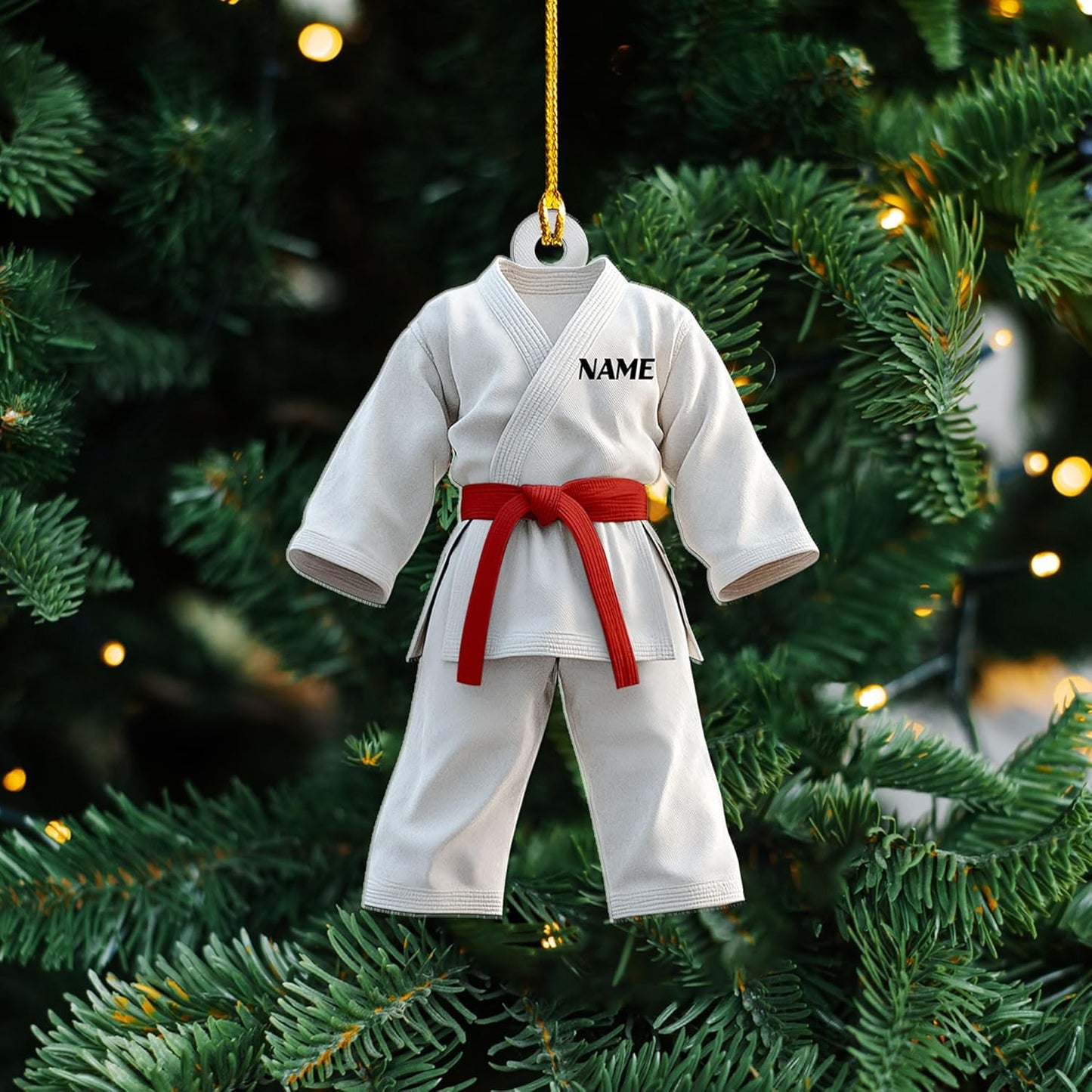 Custom Karate Christmas Ornament – Taekwondo & Jiu Jitsu Gift Krt9