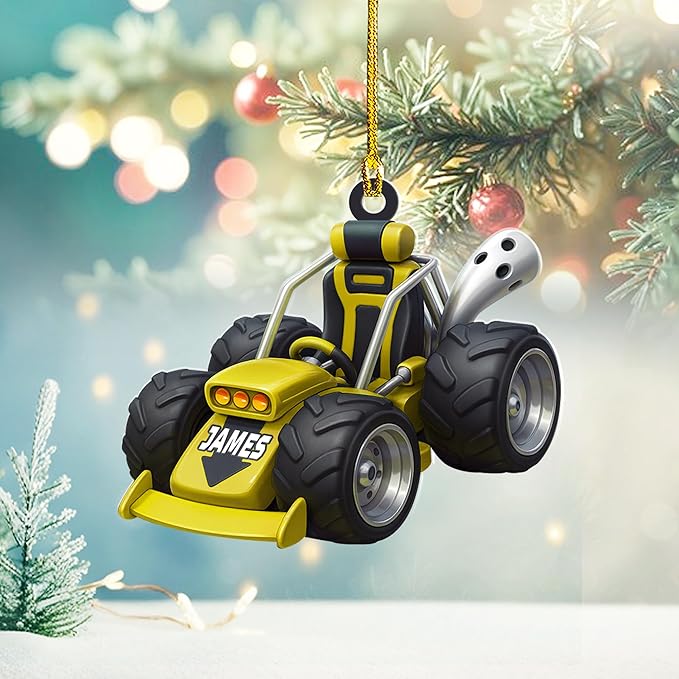 Personalized Go Kart Christmas Ornament N04