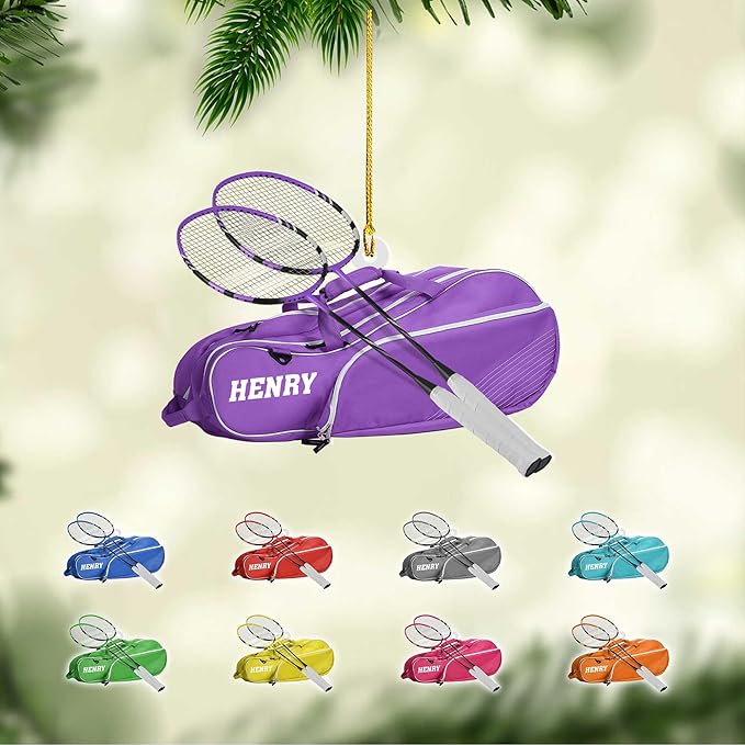 Pesonalized Christmas Gift for Badminton Players, Sports Lovers Badminton Ornament LL30