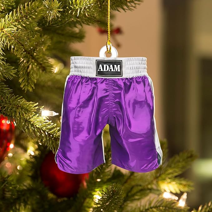 Personalized Boxing Gloves Christmas Ornament - Custom Name Boxing Ornament Gift LL33