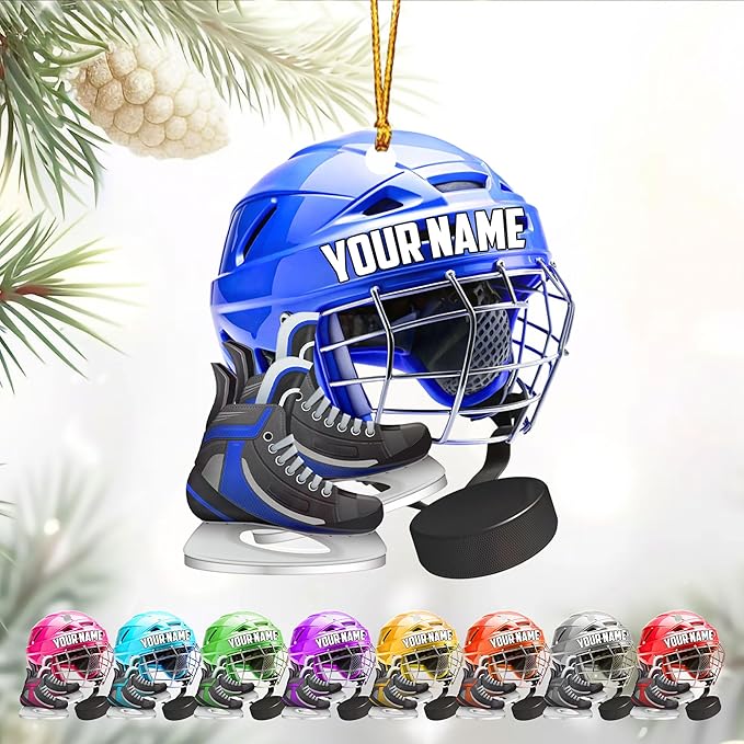 Custom Ice Hockey Christmas Ornament N54