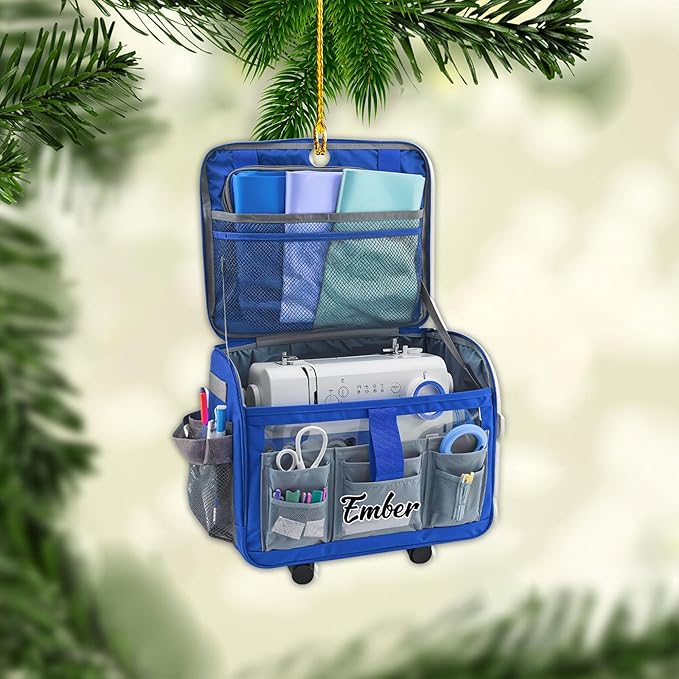 Custom Sewing Machine Ornament - Christmas Ornament Gift for Sewing Lovers LL21