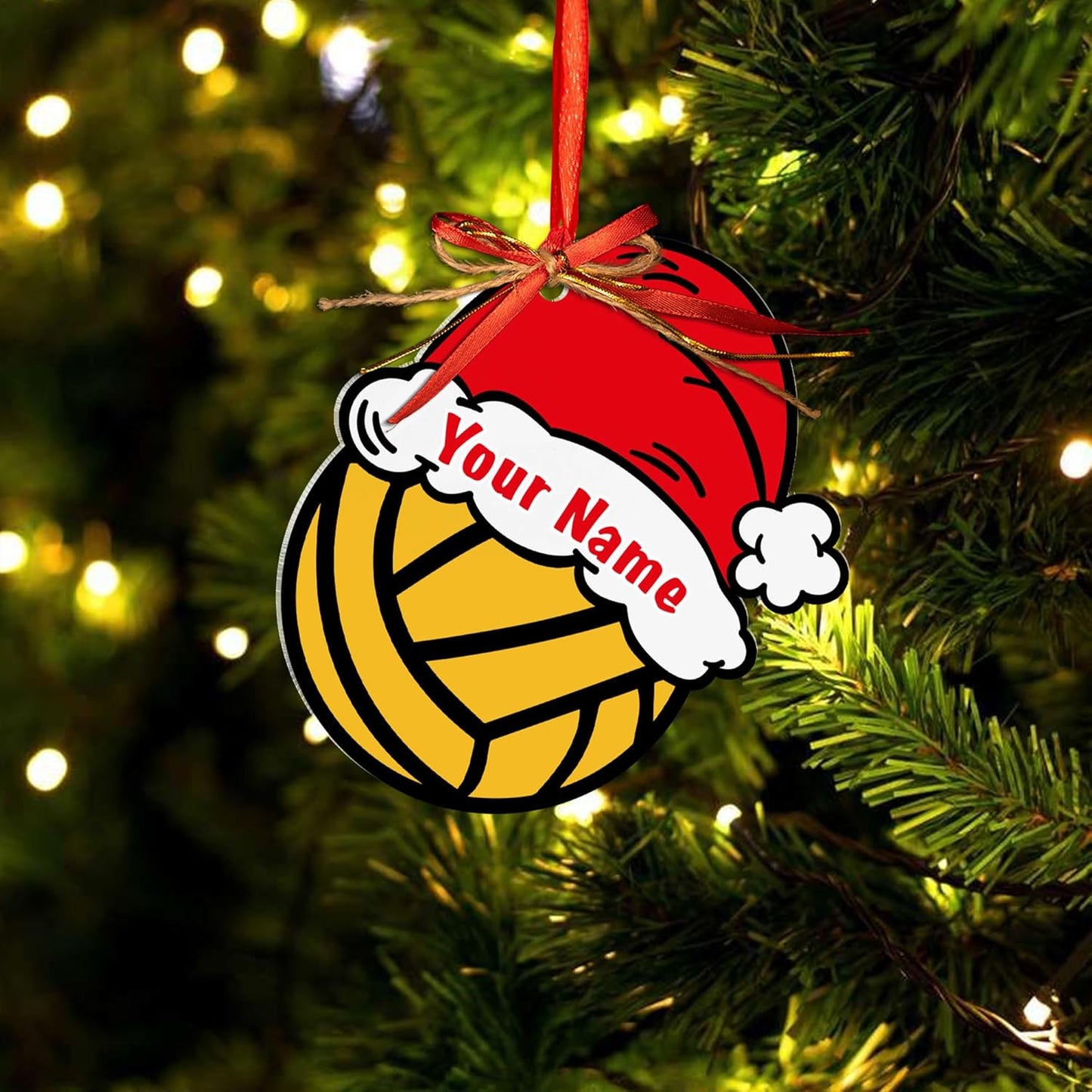 Custom Name Water Polo Christmas Ornament – Personalized Wayer Polo Ornament, Sport Holiday Tree Decoration TW9