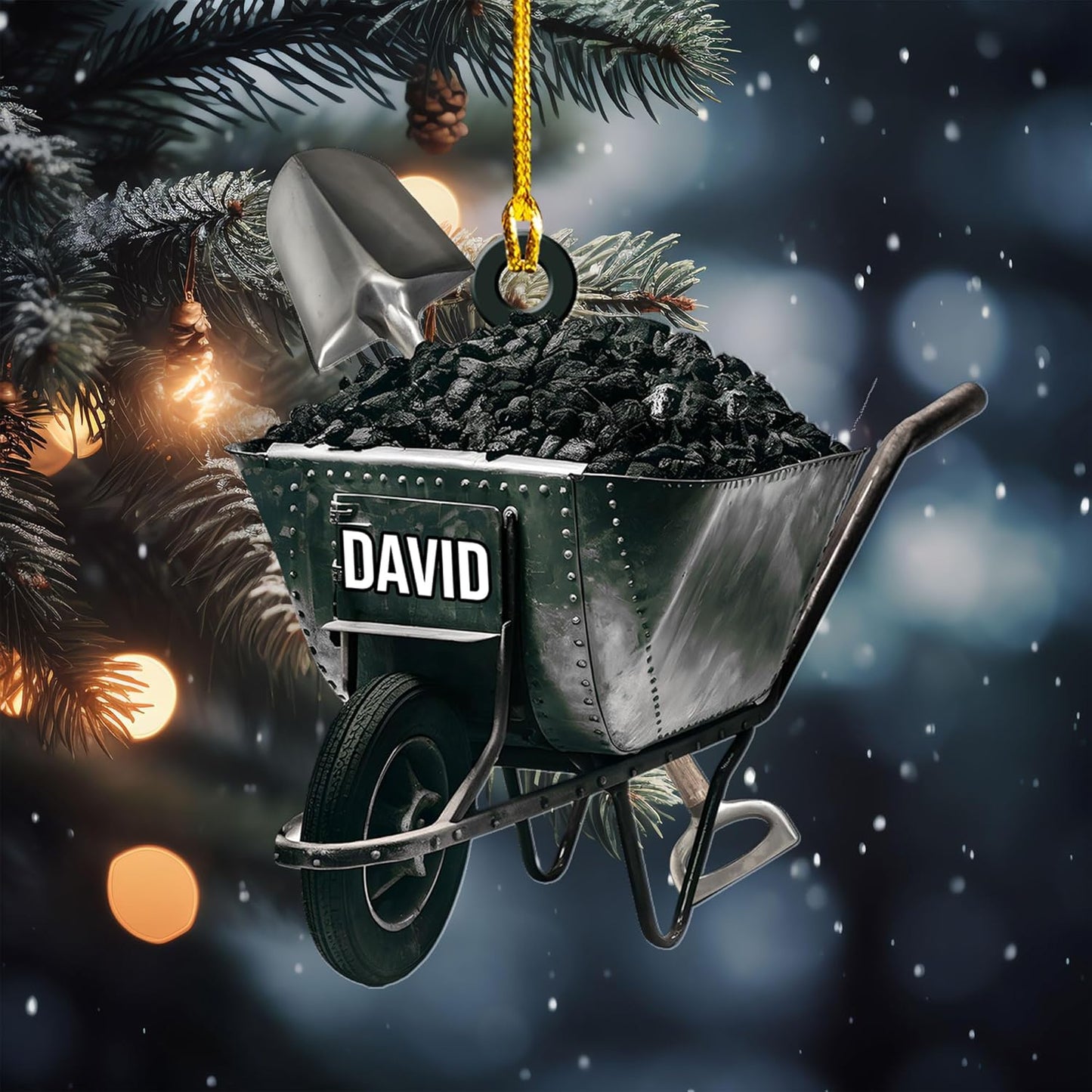 Custom Coal Miner Christmas Ornament – Personalized Name Decor Cmn3