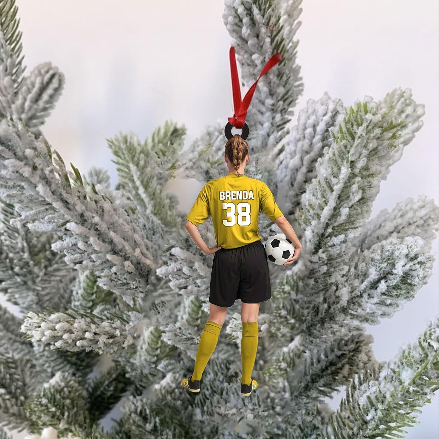 Custom Soccer Christmas Ornament Gift for Soccer Player Christmas Decor Tree Ornament  C12