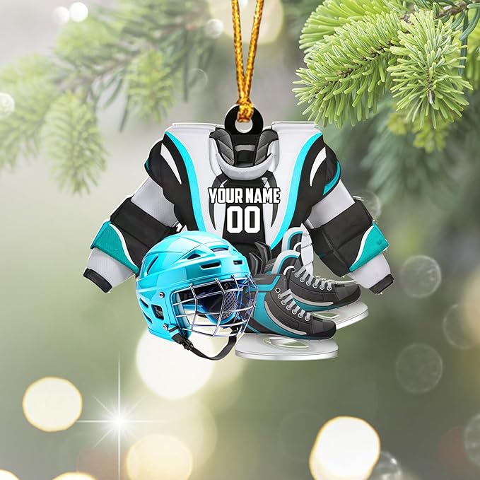 Custom ice Hockey Ornament N46