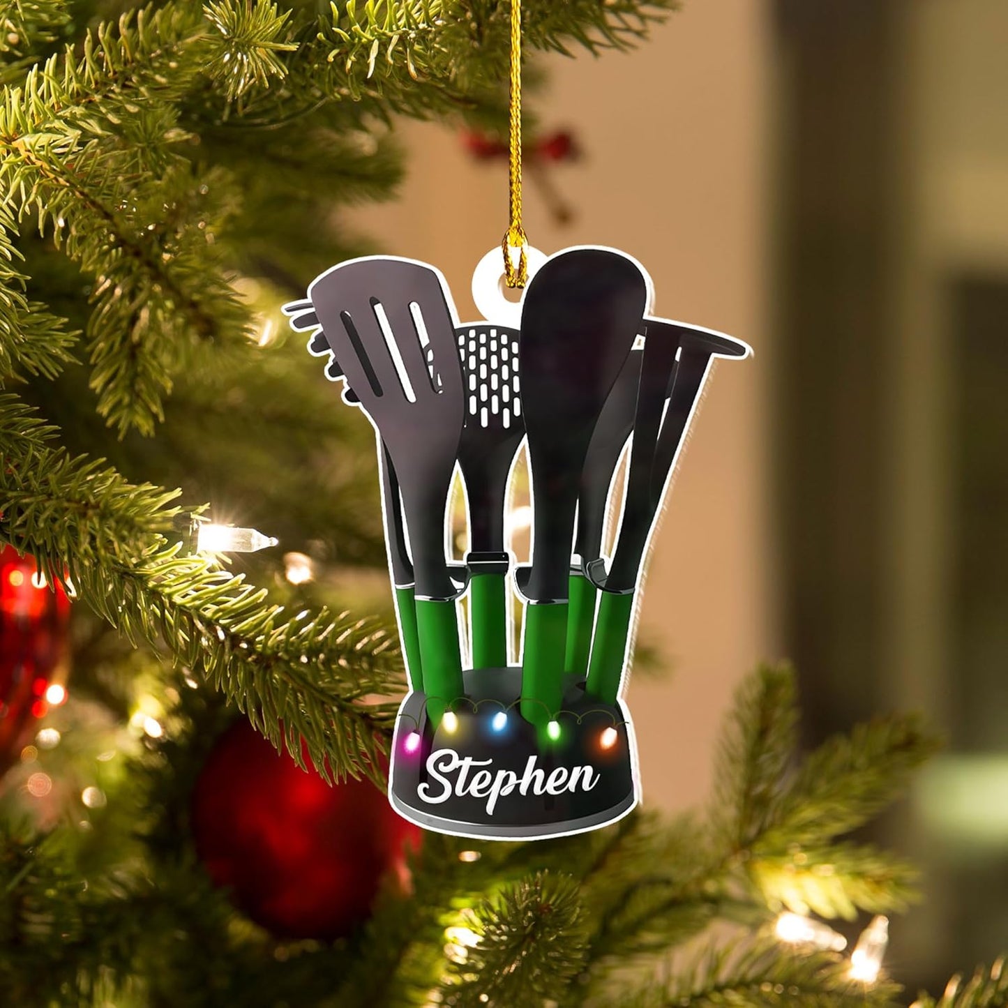 Personalized Chef Hat Ornament, Custom Cooking Baking Ornament for Christmas Tree N25