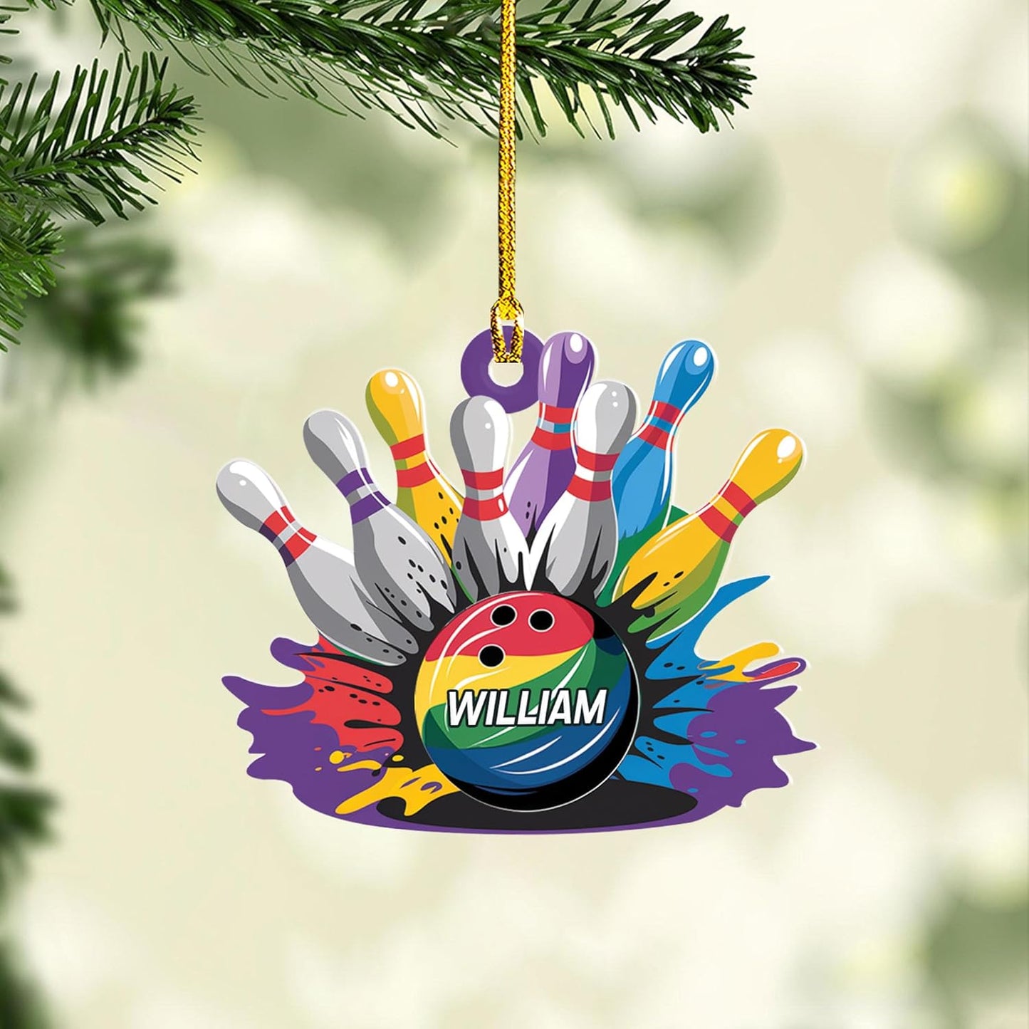 Custom Bowling Tools Ornament - Bowling Ornament Bowling6