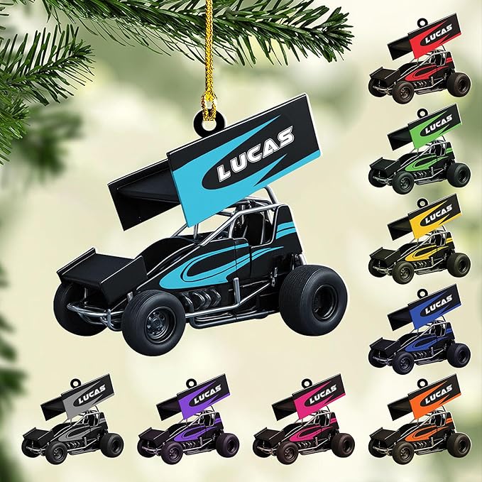 Personalized Go Kart Christmas Ornament N01
