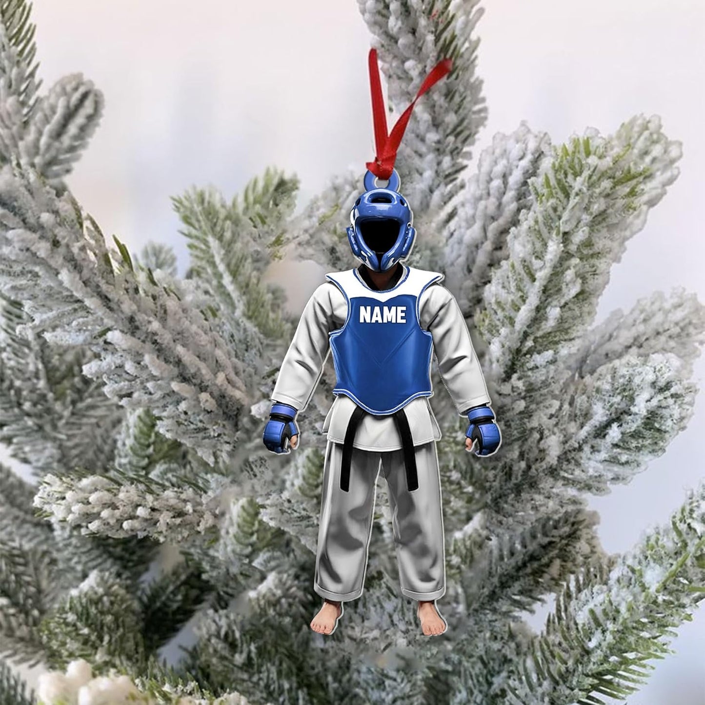 Custom Karate Christmas Ornament – Taekwondo & Jiu Jitsu Gift Krt16