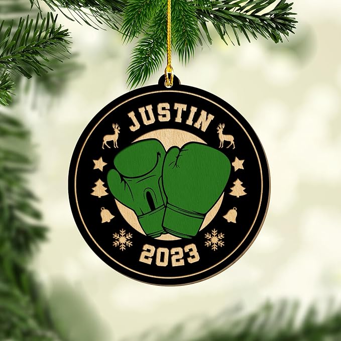 Personalized Boxing Gloves Christmas Ornament - Boxing Ornament Gift LL10