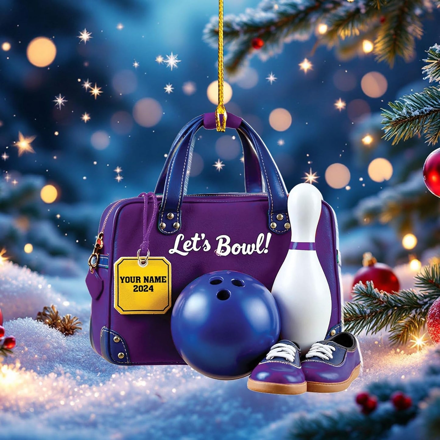 Custom Bowling Tools Ornament - Bowling Ornament Bowl 1